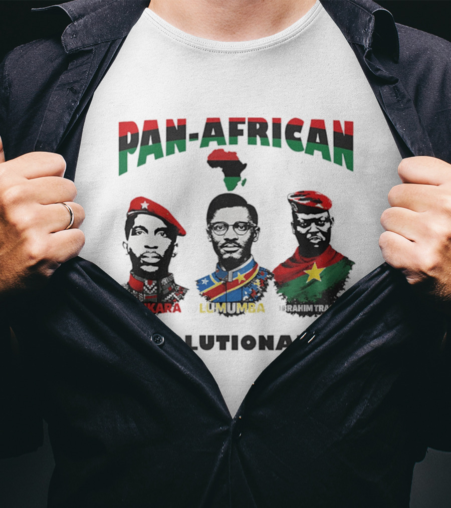 Pan African Revolutionaries Sankara Lumumba Ibrahim Traoré T-Shirt