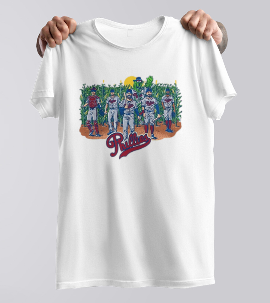 Phillies Field Of Dreams 2026 Players Cornfield Mascot Phillies T-Shirt
