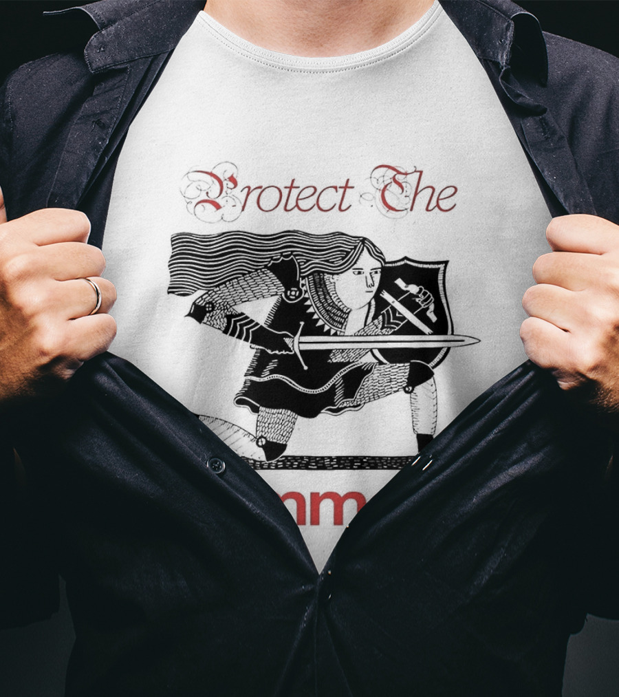 Protect The Commons Medieval Knight Armor Sword Shield T-Shirt