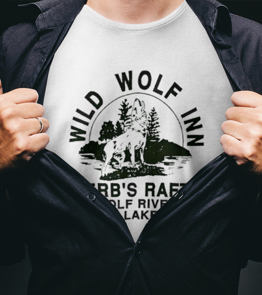 Wild Wolf Inn Herb's Rafts Wolf River White Lake Wisconsin T-Shirt