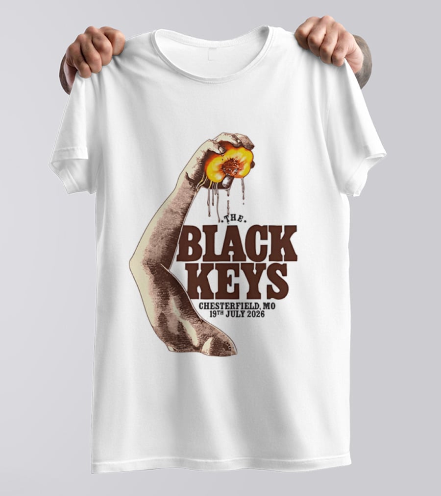 The Black Keys Chesterfield MO 19th July 2026 Peach T-Shirt