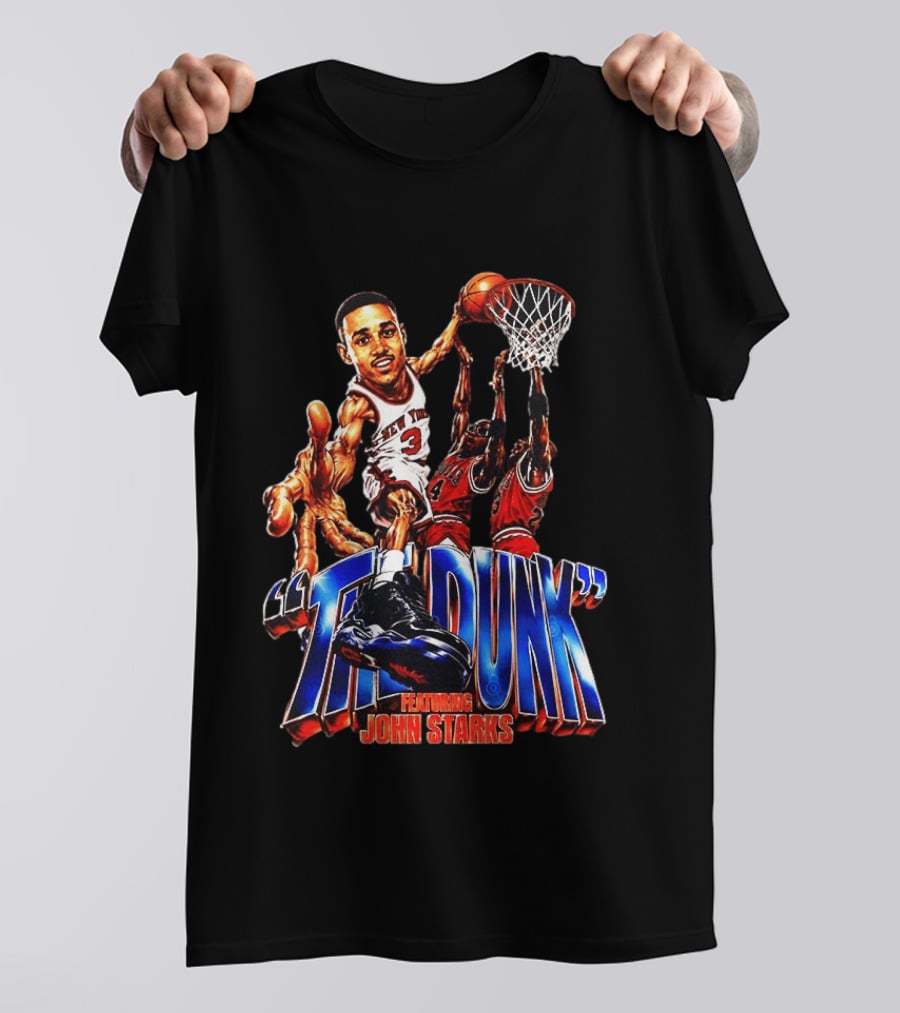 The Dunk Featuring John Starks Chicago Bulls NBA T-Shirt
