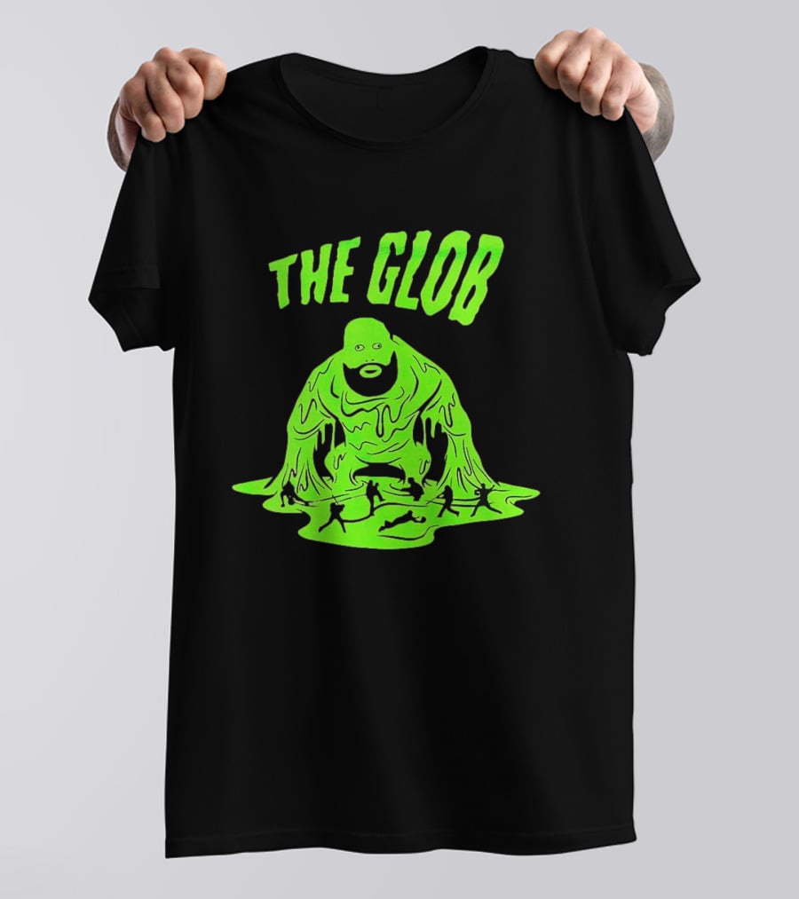 The Glob Justin Mason Melting Green Monster With Running Figures T-Shirt
