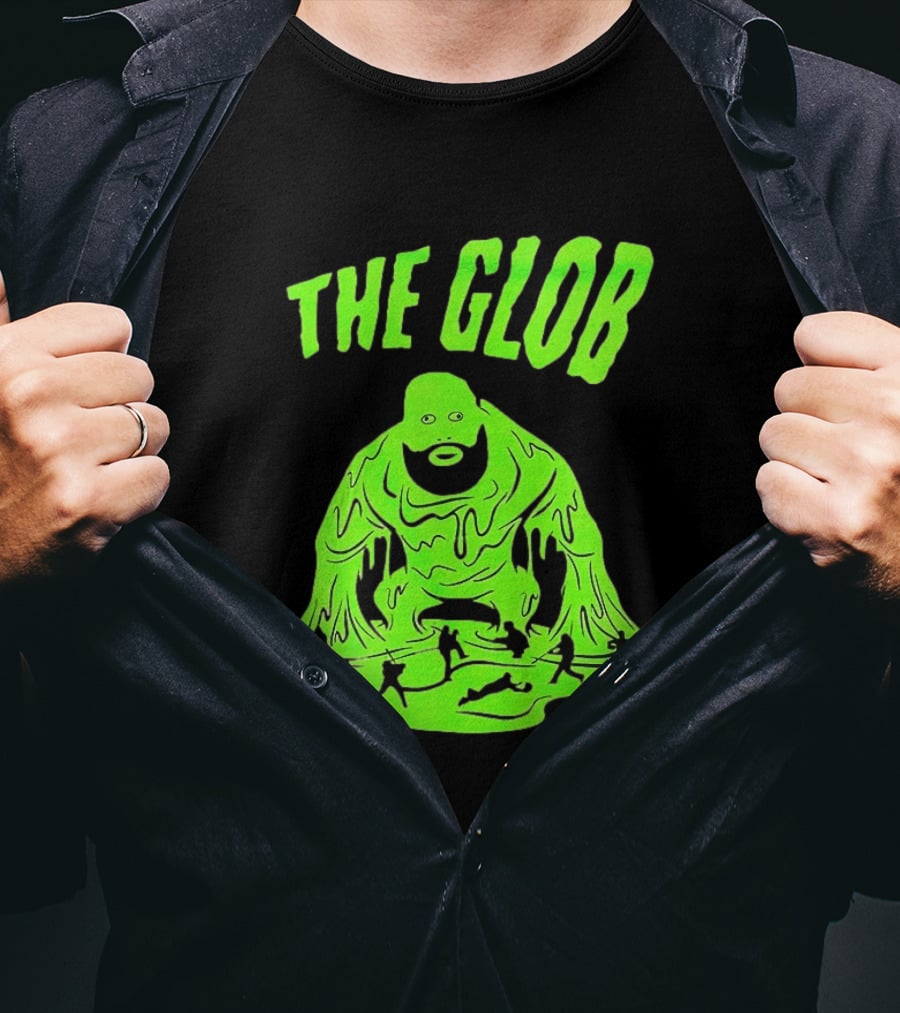 The Glob Justin Mason Melting Green Monster With Running Figures T-Shirt