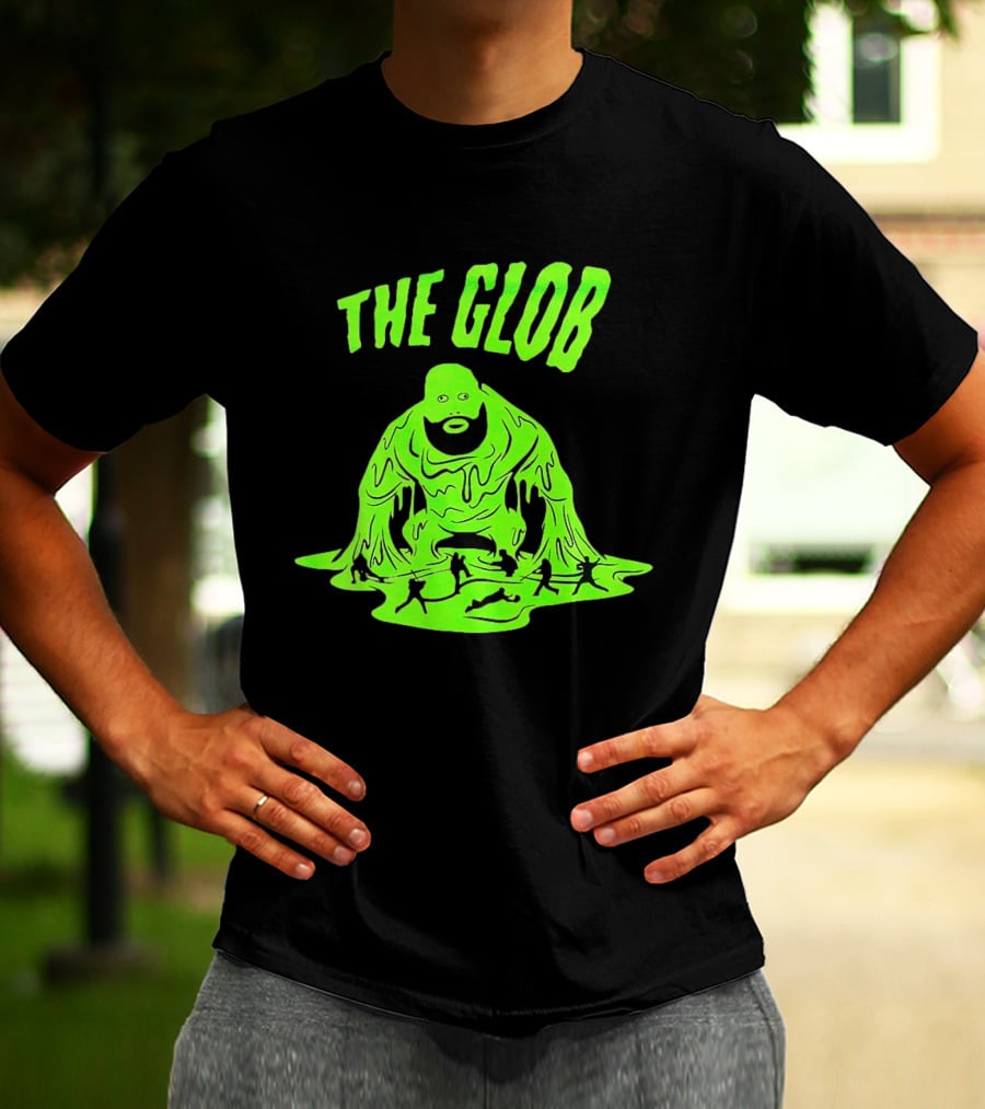 The Glob Justin Mason Melting Green Monster With Running Figures T-Shirt