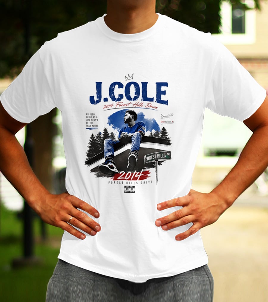 J Cole 2014 Forest Hills Drive Dreamville Rap Music Album Cover T-Shirt