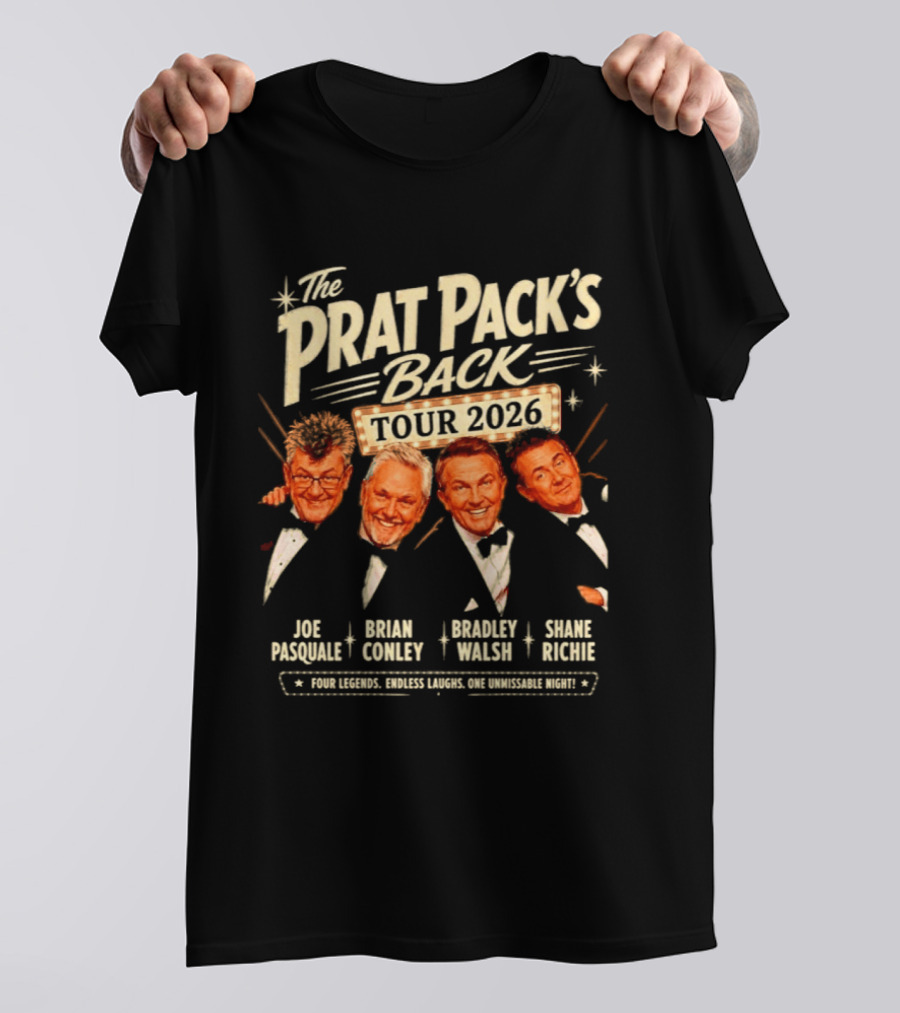 The Prat Pack's Back Tour 2026 Joe Pasquale Brian Conley Bradley Walsh Shane Richie T-Shirt