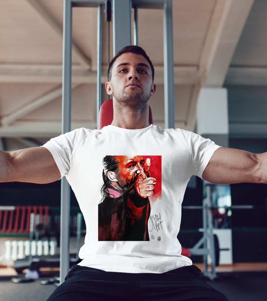 Jay White Rob Schamberger Signature Portrait Red T-Shirt