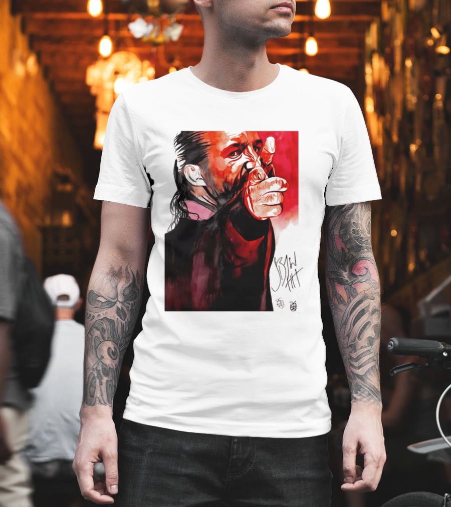Jay White Rob Schamberger Signature Portrait Red T-Shirt