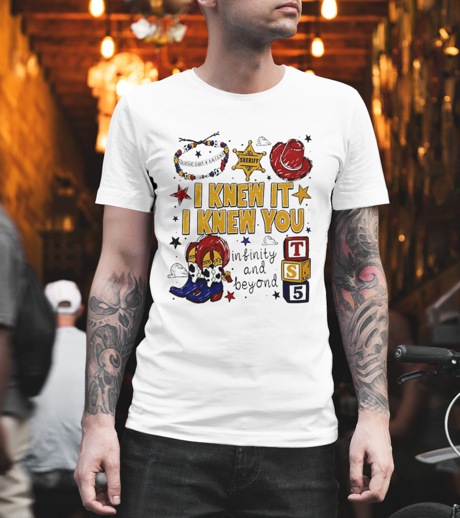 Woody Buzz Lightyear Sheriff Infinity And Beyond Blocks T-Shirt