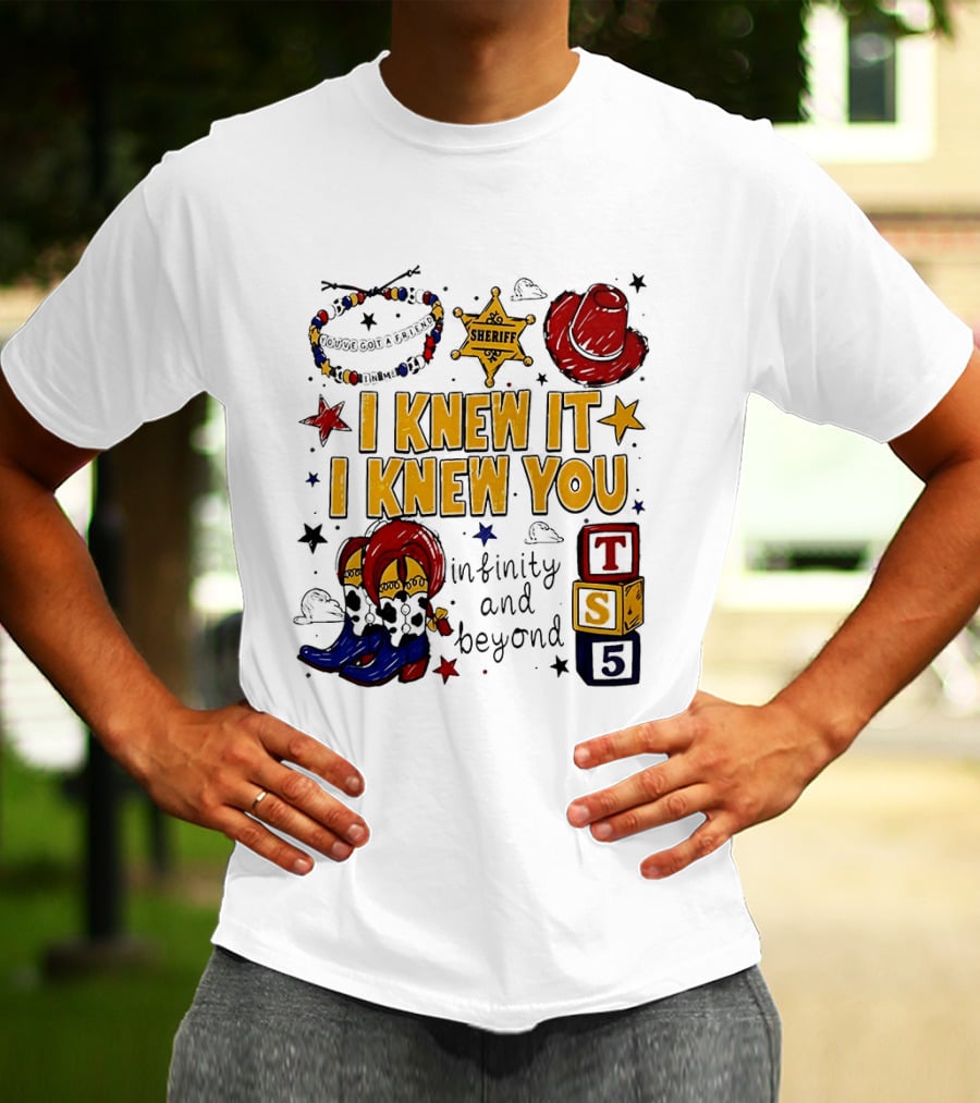 Woody Buzz Lightyear Sheriff Infinity And Beyond Blocks T-Shirt