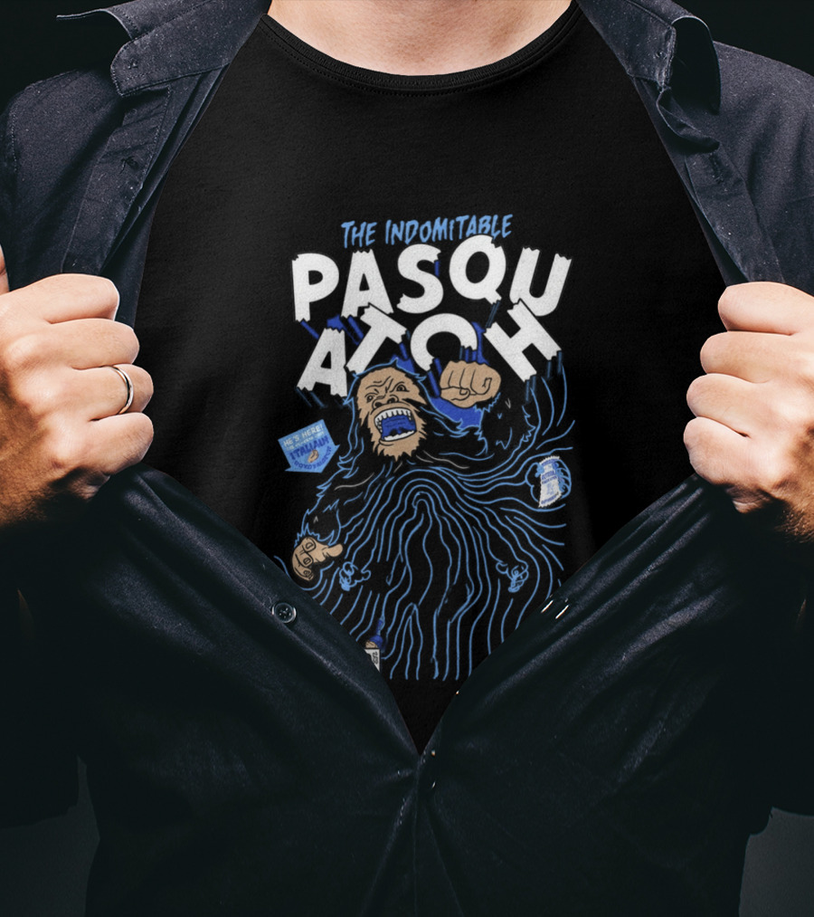 2026 Royals The Indomitable Pasquatch He's Here Fear The Beard KC Baseball T-Shirt