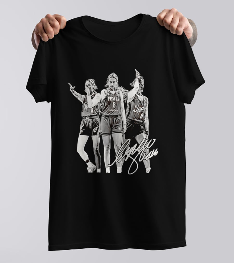 Fever 8 Salesforce Indy Caitlin Clark Signature T-Shirt