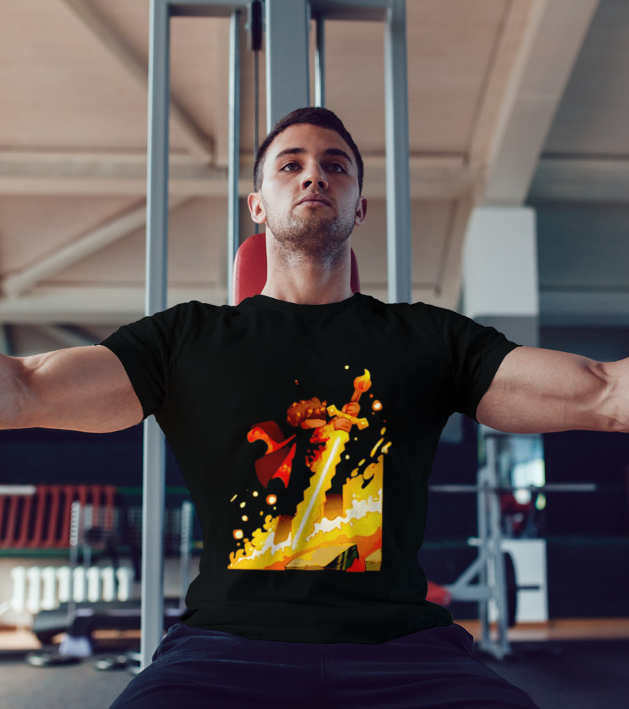 FlameFrags Sword Gaming Fantasy Adventure Warrior T-Shirt