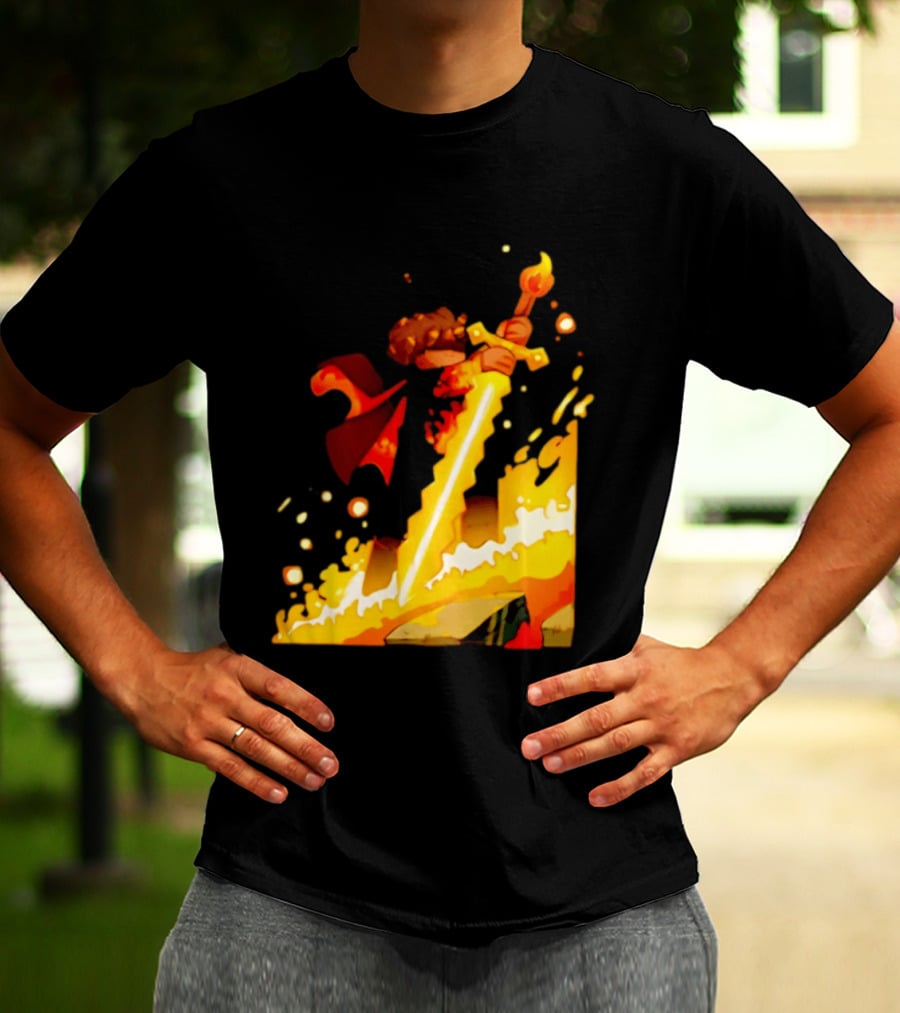 FlameFrags Sword Gaming Fantasy Adventure Warrior T-Shirt