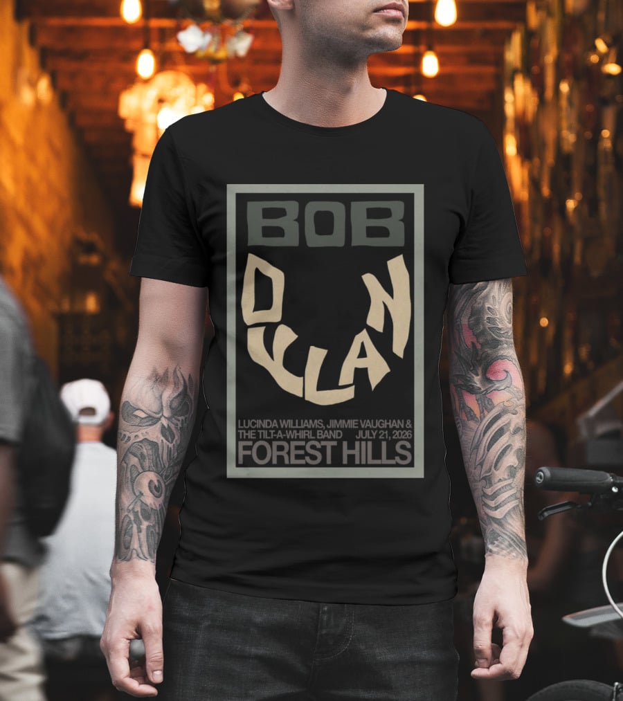 Bob Dylan Lucinda Williams Jimmie Vaughan July 21 2026 Forest Hills T-Shirt