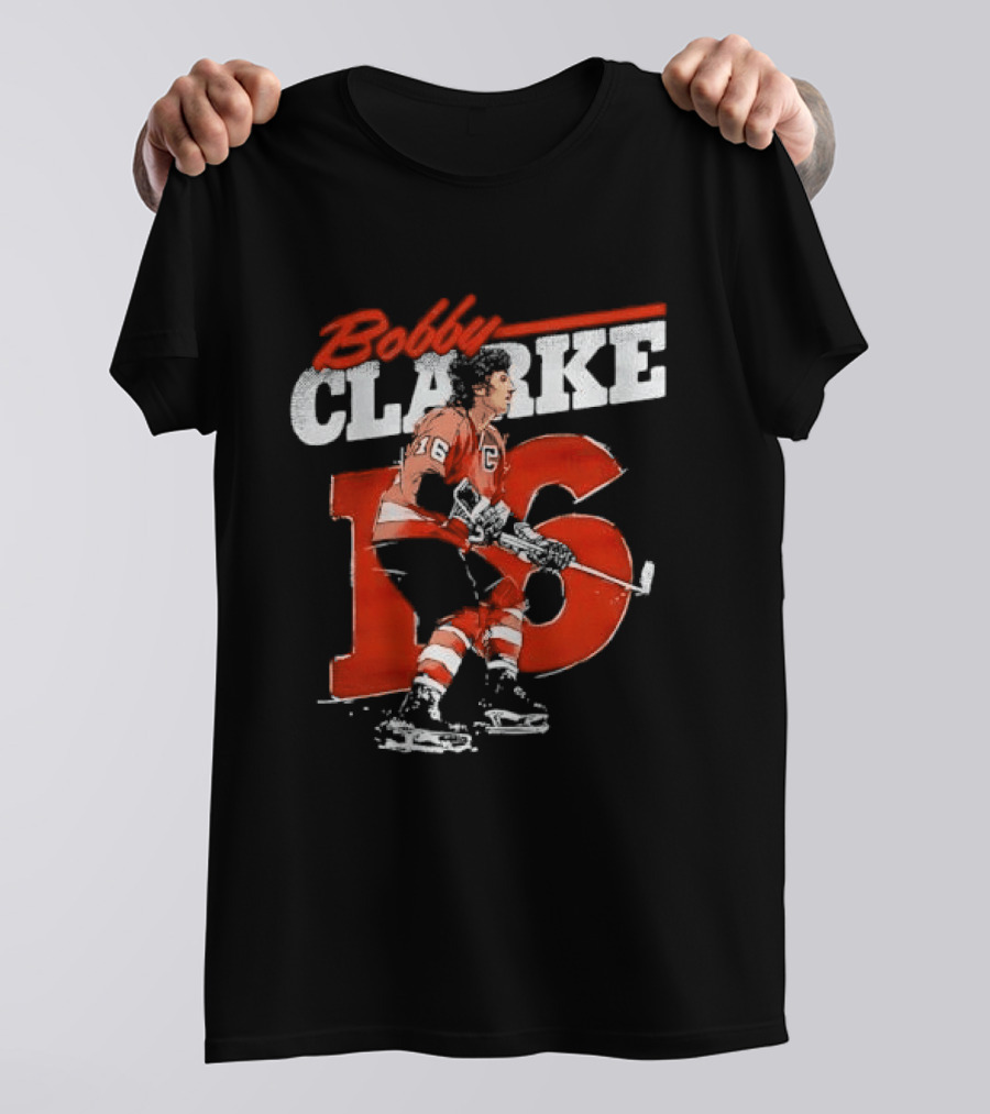 Bobby Clarke 16 Philadelphia Flyers Ice Hockey Legend T-Shirt