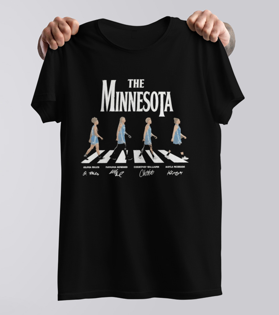 The Minnesota Kayla McBride Williams Howard Miles Abbey Road Basketball Signatures T-Shirt