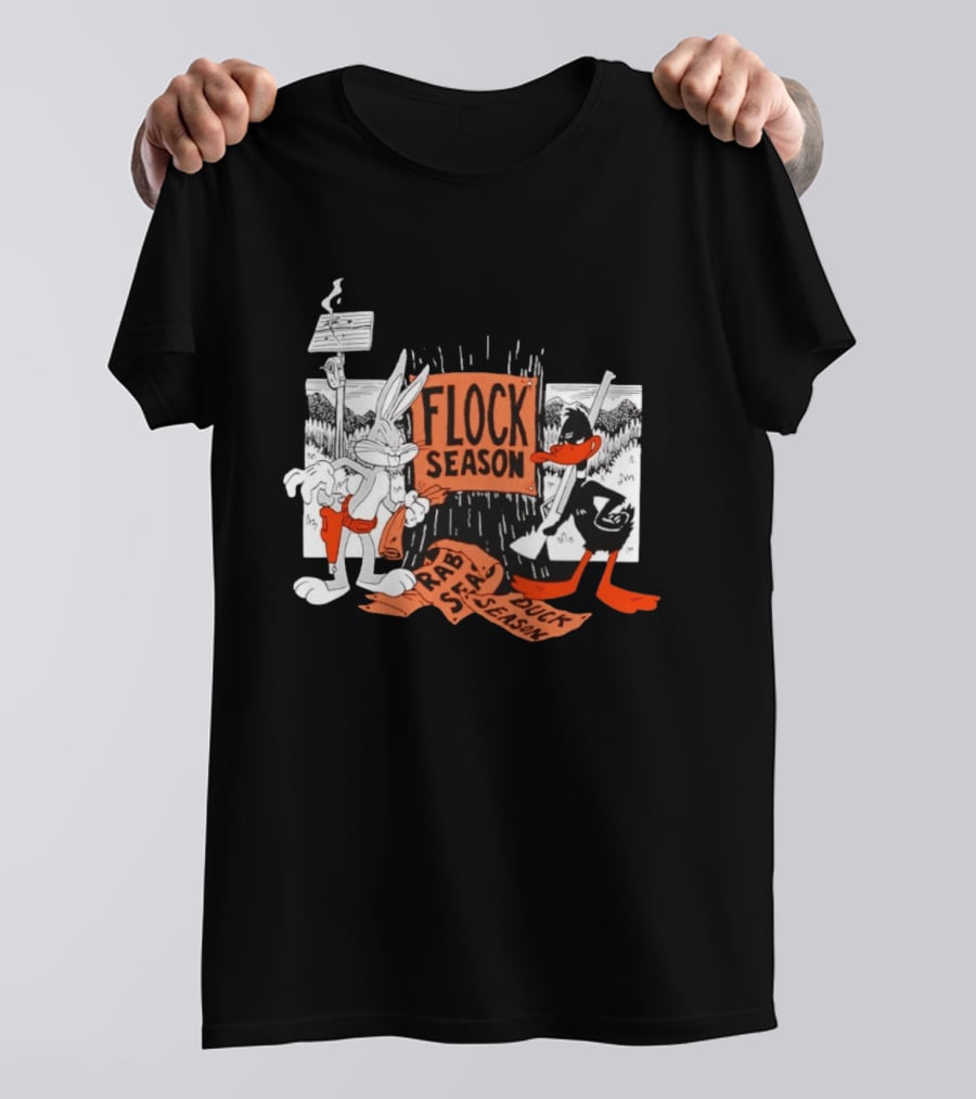 Bugs Bunny Daffy Duck Flock Season Looney Tunes Rabbit Season Duck Season T-Shirt