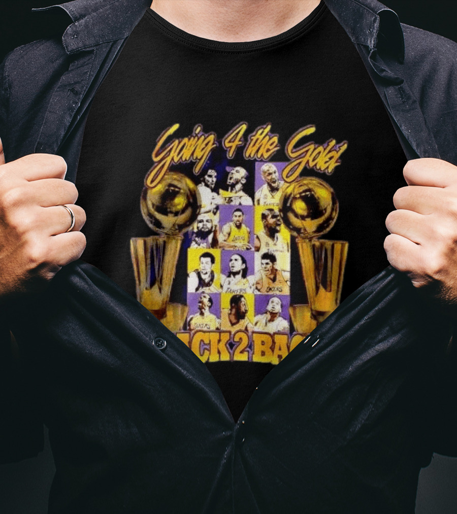 Los Angeles Lakers Going 4 The Gold Back 2 Back Champions T-Shirt