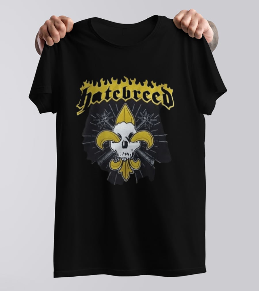 Hatebreed Summer Slaughter Tour 2026 New Orleans Tipitina's Uptown July 9 Fleur De Lis Skull T-Shirt
