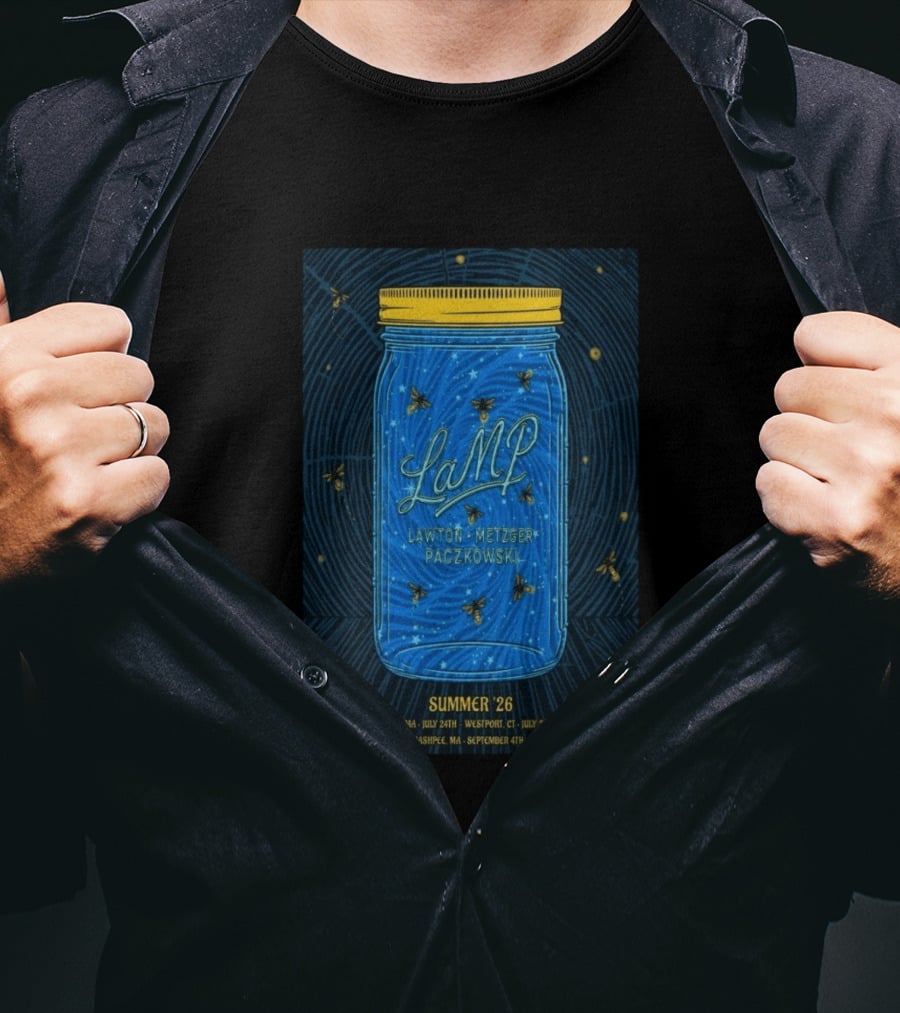 LAMP Summer '26 Tour Lawton Metzger Paczkowski With Fireflies And Dates T-Shirt