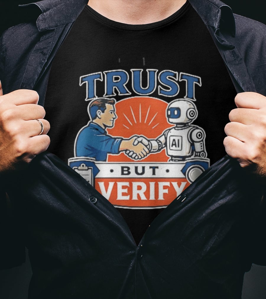 TRUST Human Handshake With AI Robot But Verify T-Shirt