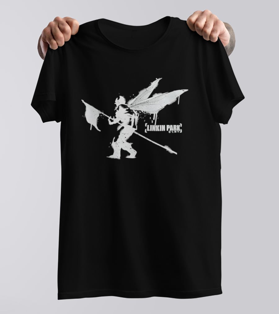 Hybrid Soldier Dragonfly Wing Flag Linkin Park T-Shirt