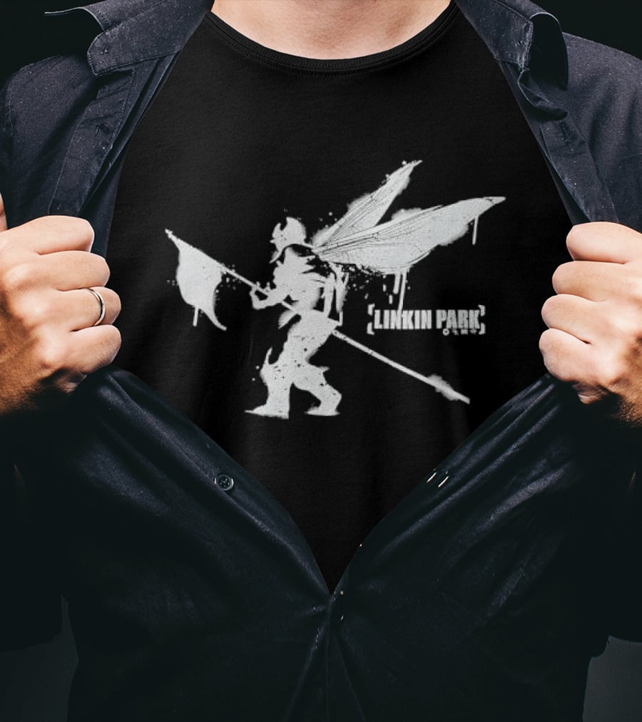 Hybrid Soldier Dragonfly Wing Flag Linkin Park T-Shirt