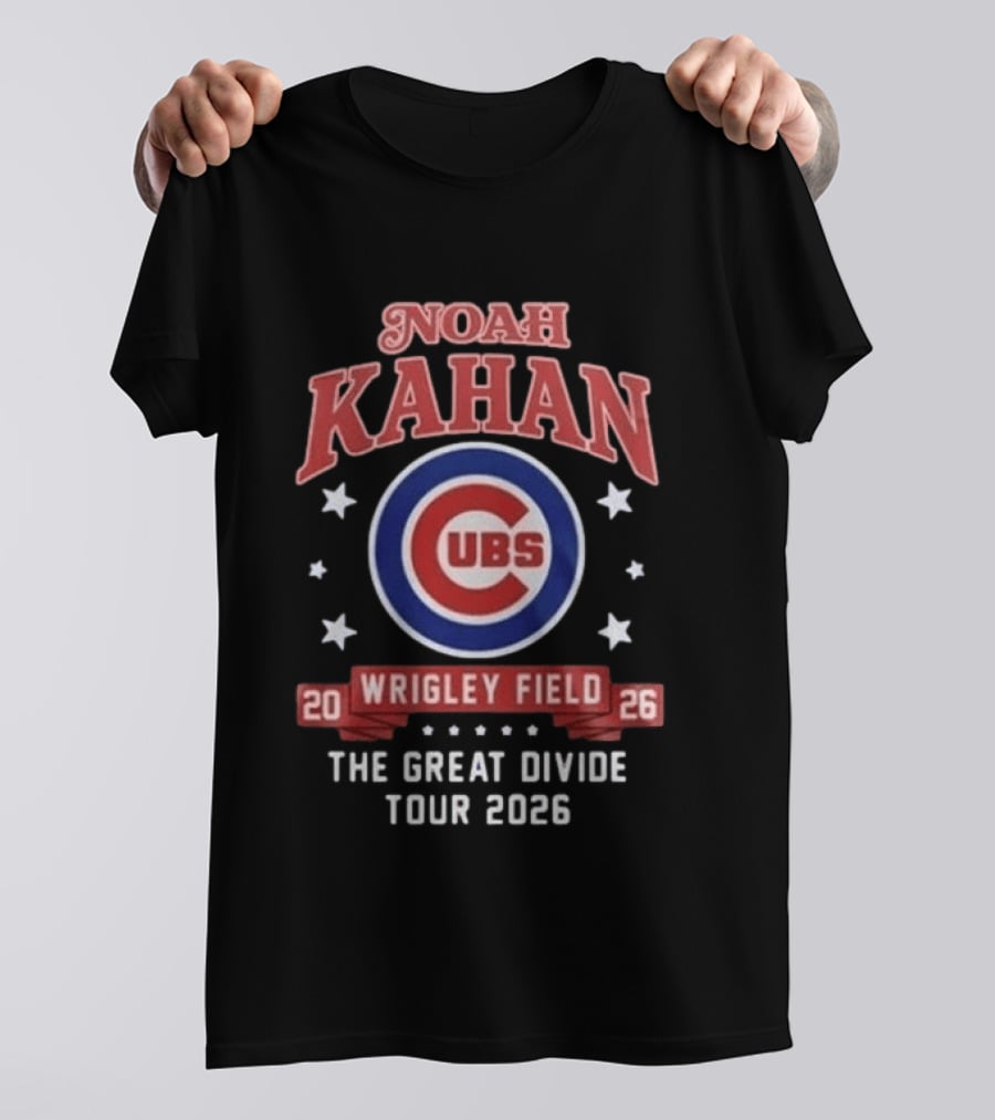 Noah Kahan Chicago Cubs Wrigley Field The Great Divide Tour 2026 Event T-Shirt