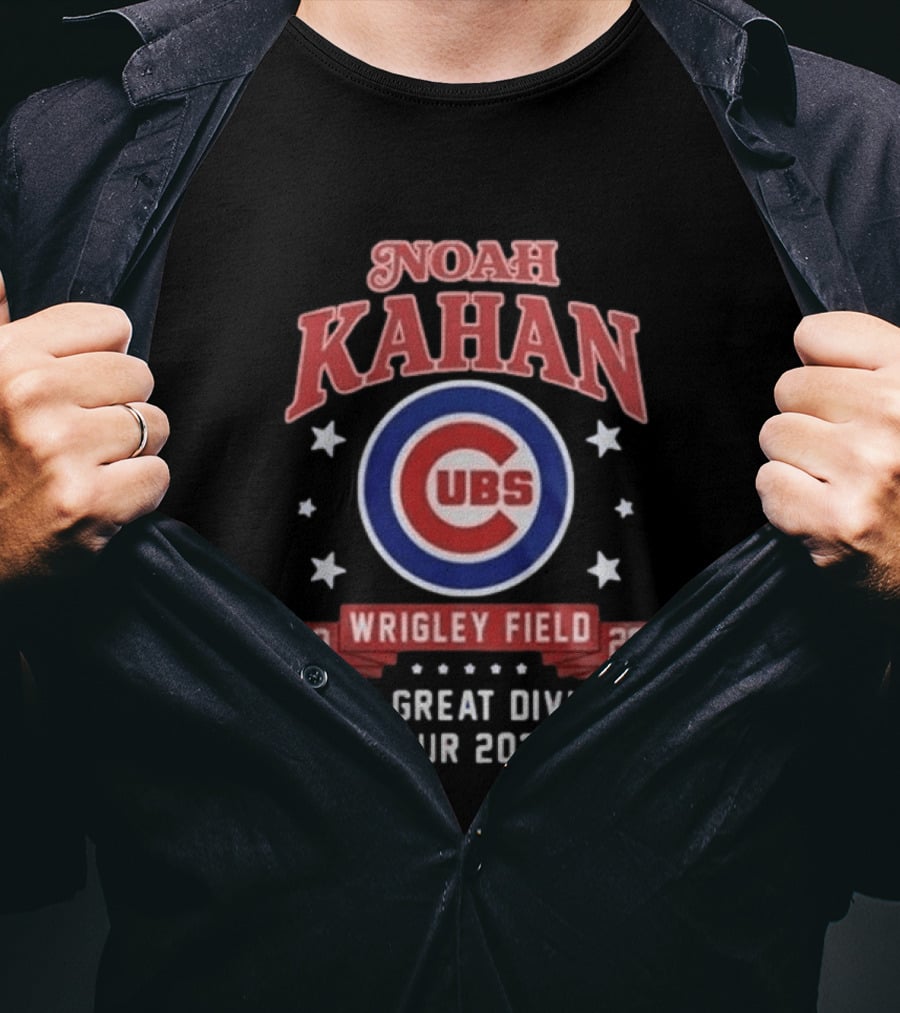 Noah Kahan Chicago Cubs Wrigley Field The Great Divide Tour 2026 Event T-Shirt