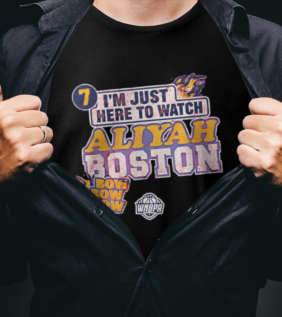 I'm Just Here To Aliyah Boston WNBA Bow Bow Bow 7 T-Shirt