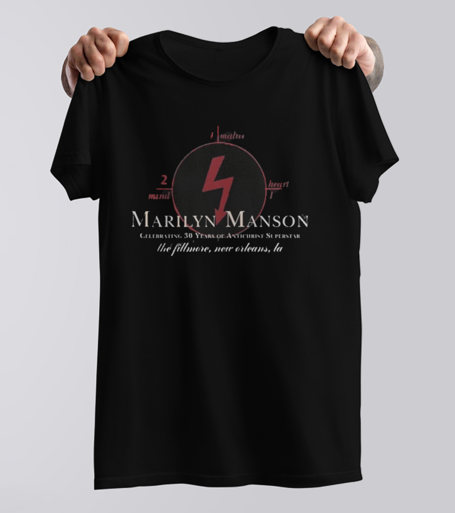 Marilyn Manson October 15th 2026 Celebrating 30 Years Antichrist Superstar The Fillmore New Orleans LA T-Shirt