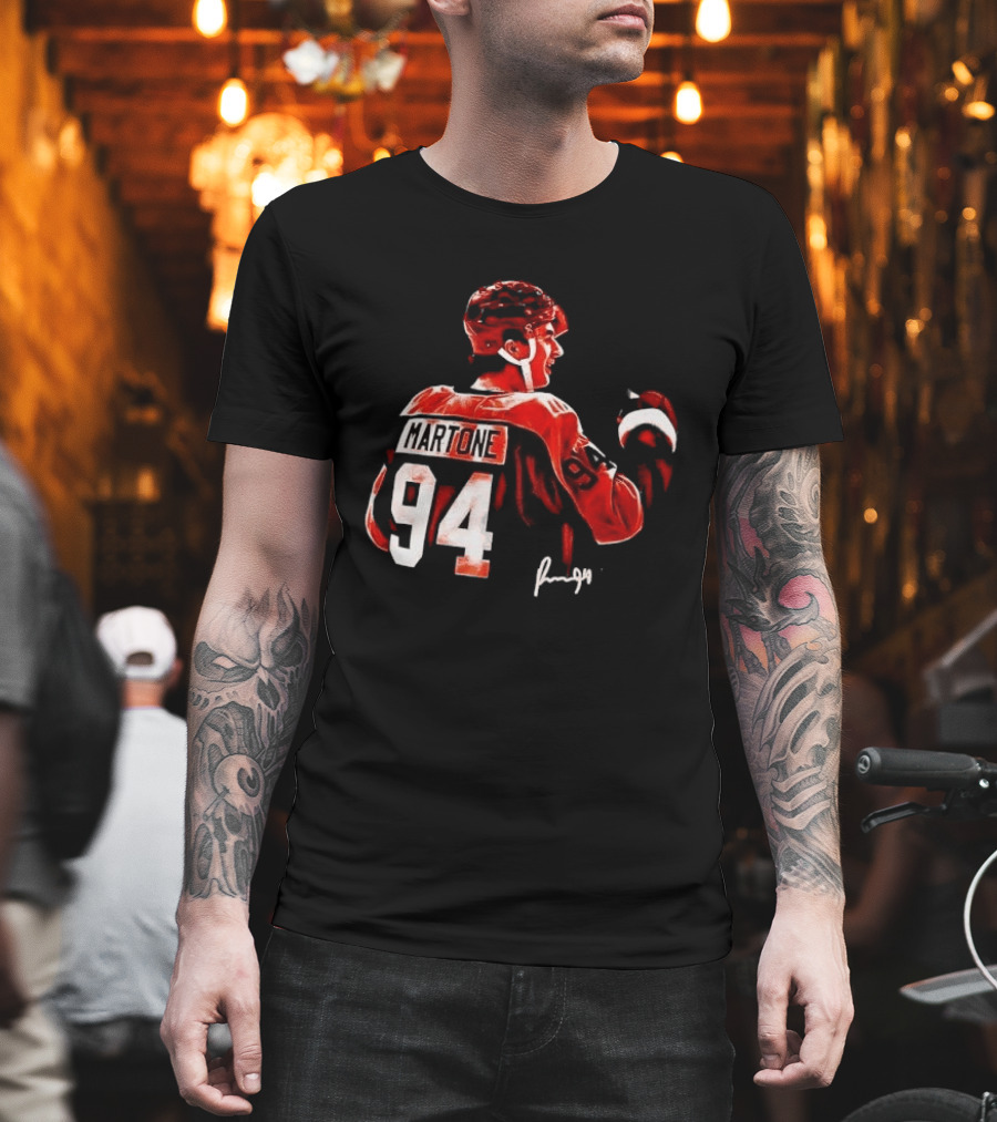 Martone 94 Hockey Player Jersey Design Rugged T-Shirt