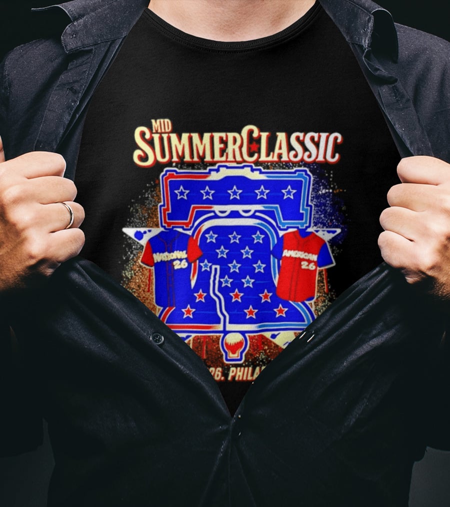 Mid Summer Classic July 14th 2026 Philadelphia PA National American 26 Liberty Bell Stars T-Shirt