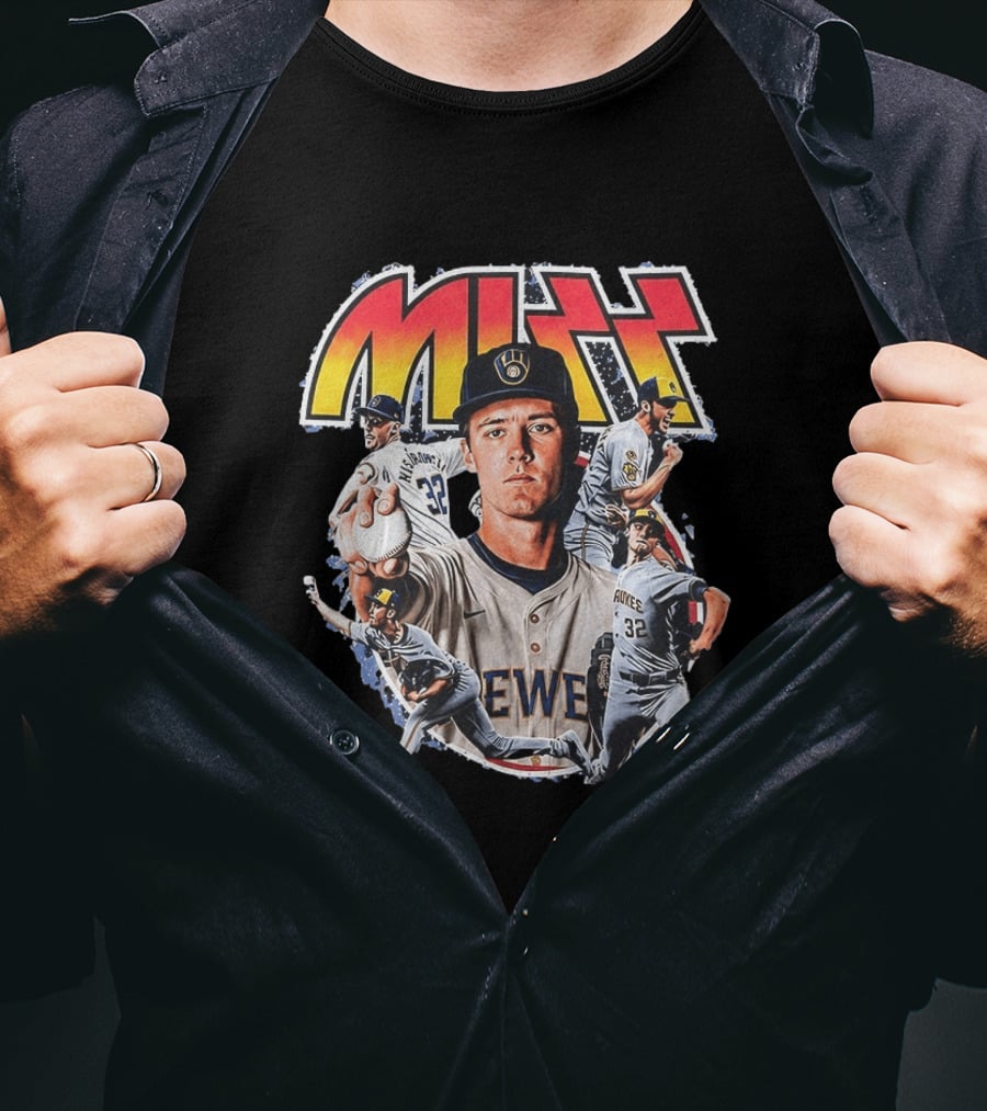 MIZZ Milwaukee Brewers Christian Yelich MLB Rock N' Roll T-Shirt