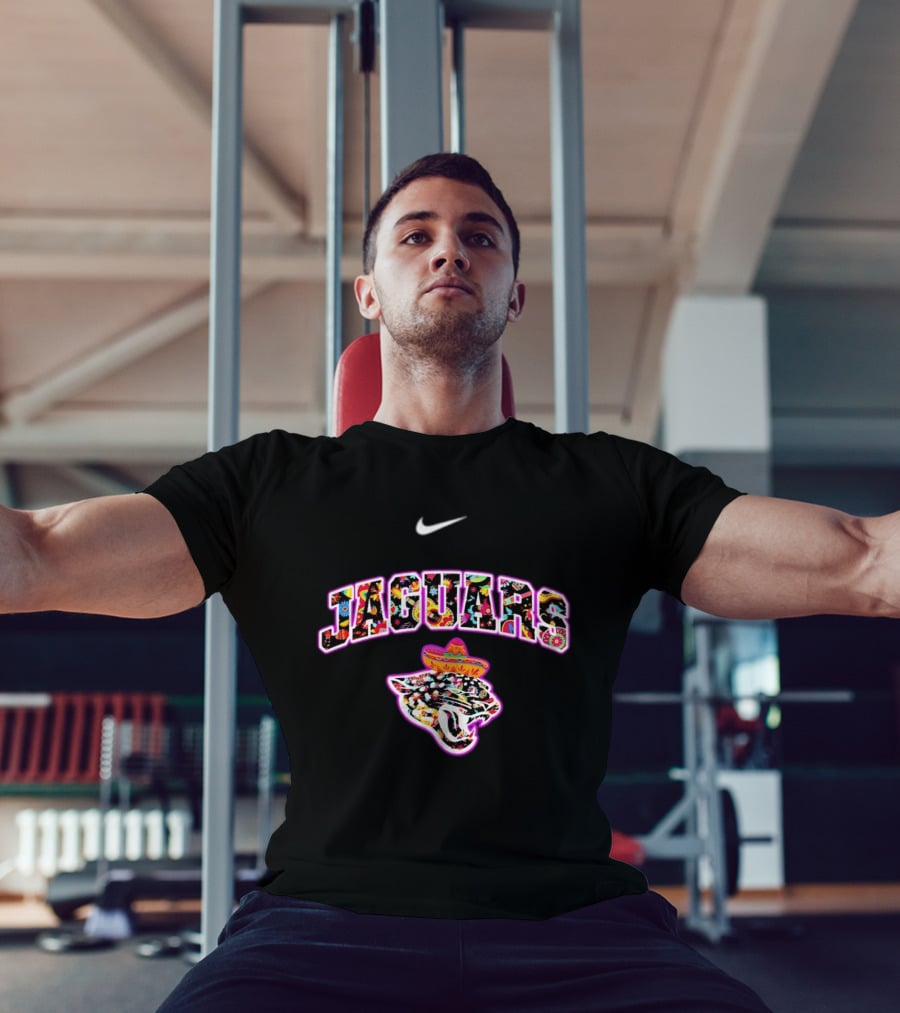 Nike Jaguars Sombrero Fiesta Colorful T-Shirt