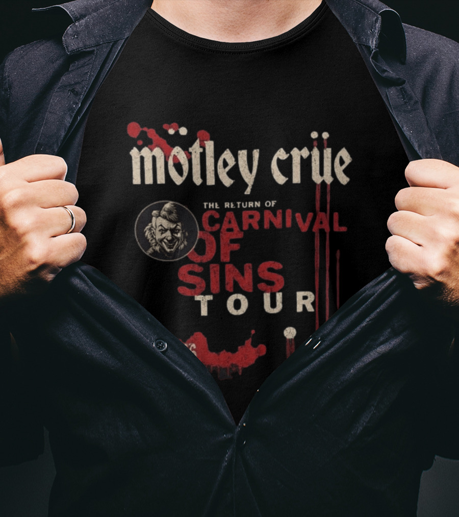 Motley Crue The Return Of Carnival Of Sins Tour 2026 T-Shirt