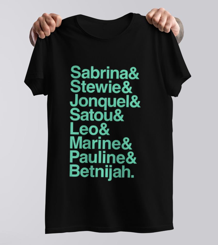 New York Women's Basketball Sabrina Stewie Jonquel Satou Leo Marine Pauline Betnijah Ampersand 2026 T-Shirt