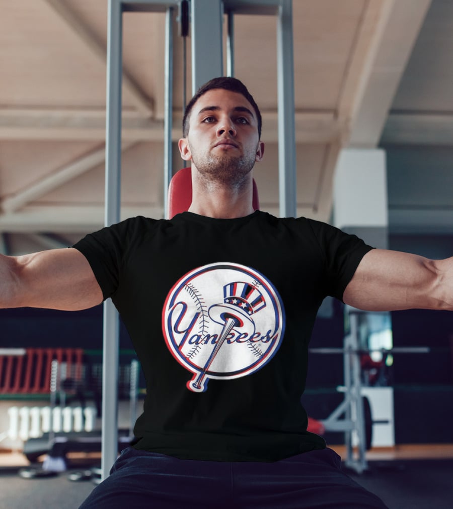 New York Yankees MLB 2026 Glitch Yankees Baseball T-Shirt