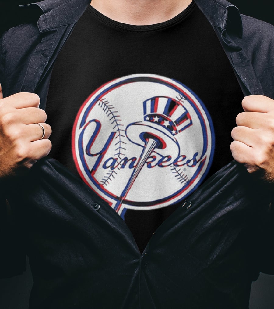 New York Yankees MLB 2026 Glitch Yankees Baseball T-Shirt