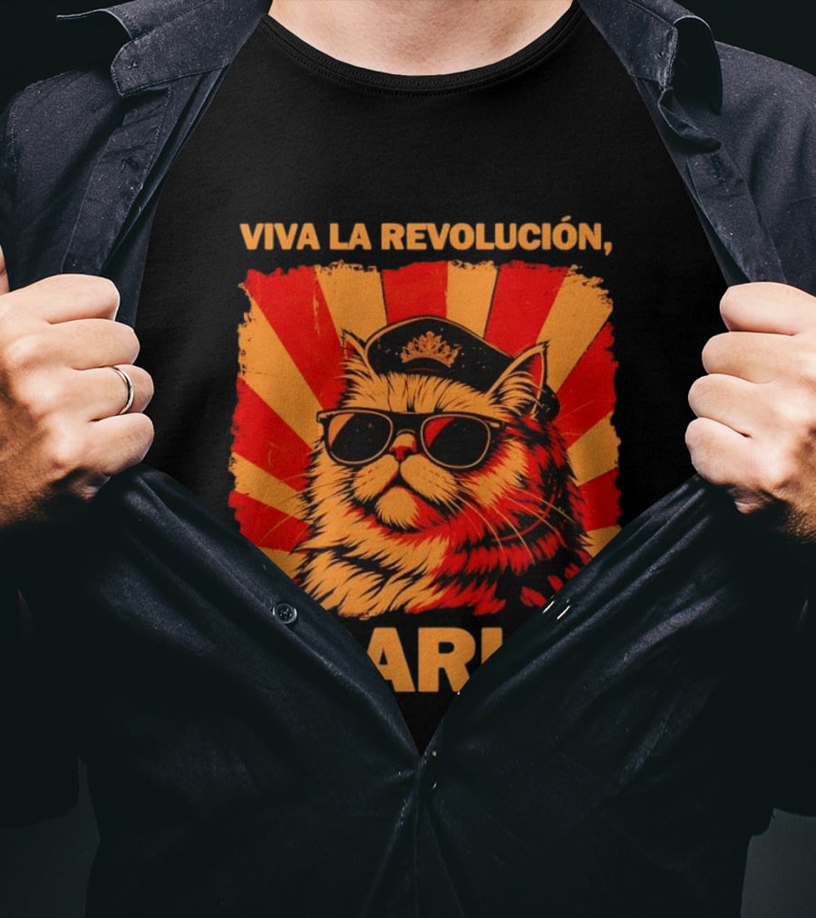 Viva La Revolución Carl Persian Cat King T-Shirt