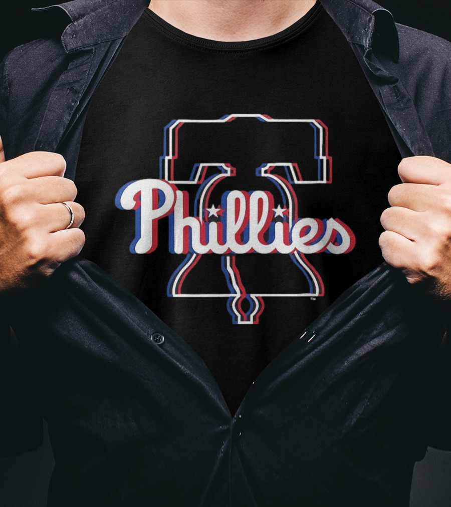 Philadelphia Phillies 2026 MLB Glitch Liberty Bell T-Shirt