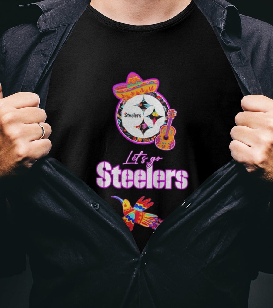 Pittsburgh Steelers Let's Go Fiesta Mexican Folk Hispanic Heritage T-Shirt