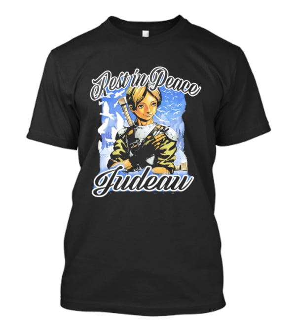 Rest In Peace Judeau Berserk Remembrance With Sword And Birds T-Shirt