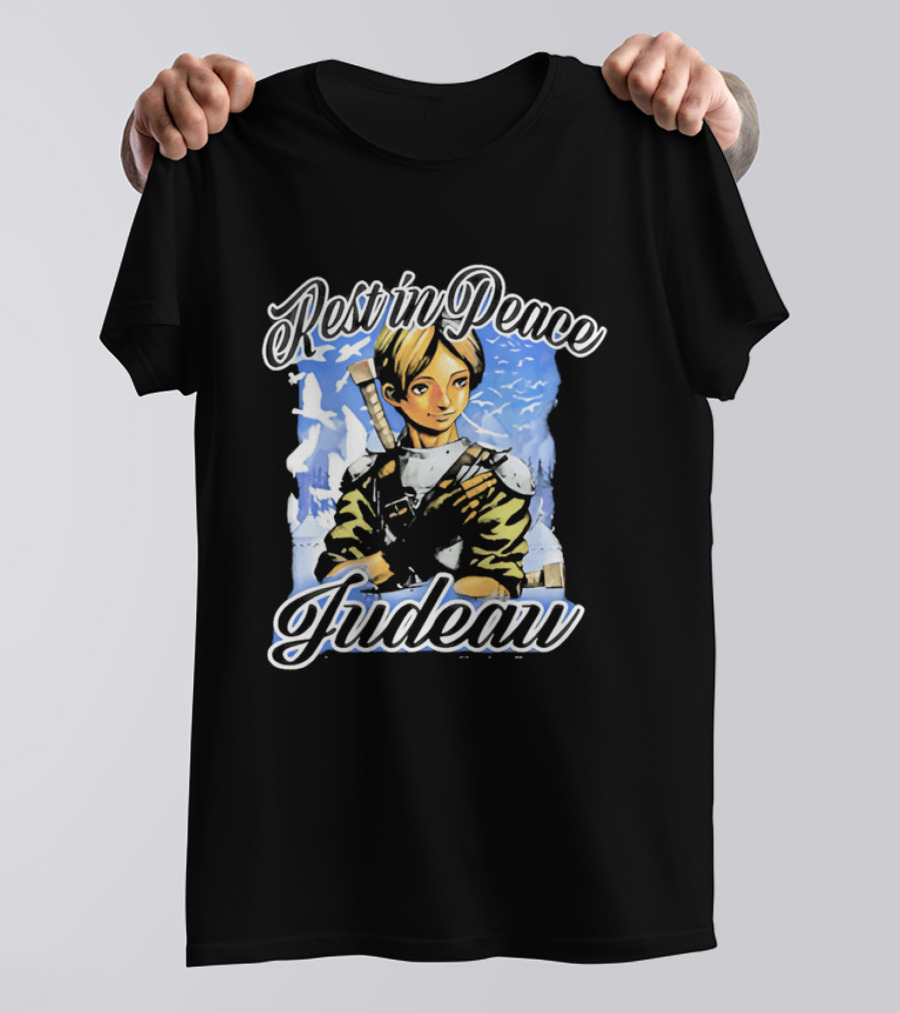 Rest In Peace Judeau Berserk Remembrance With Sword And Birds T-Shirt