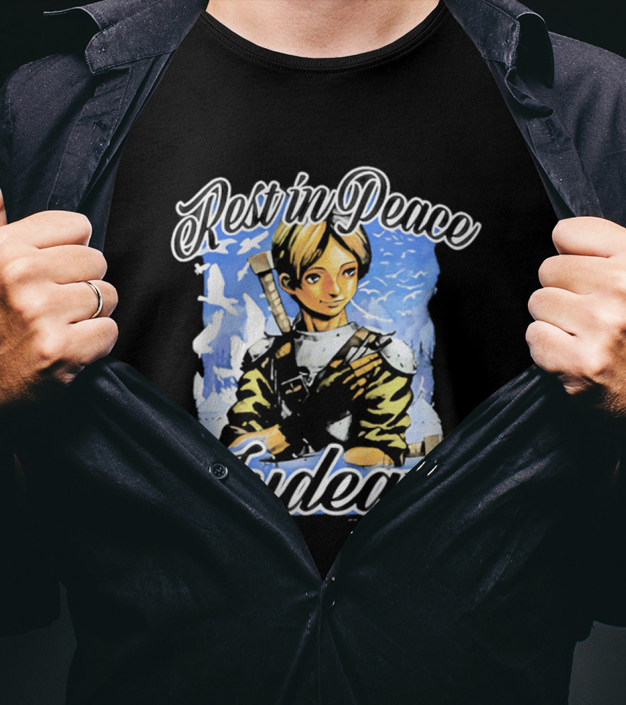 Rest In Peace Judeau Berserk Remembrance With Sword And Birds T-Shirt
