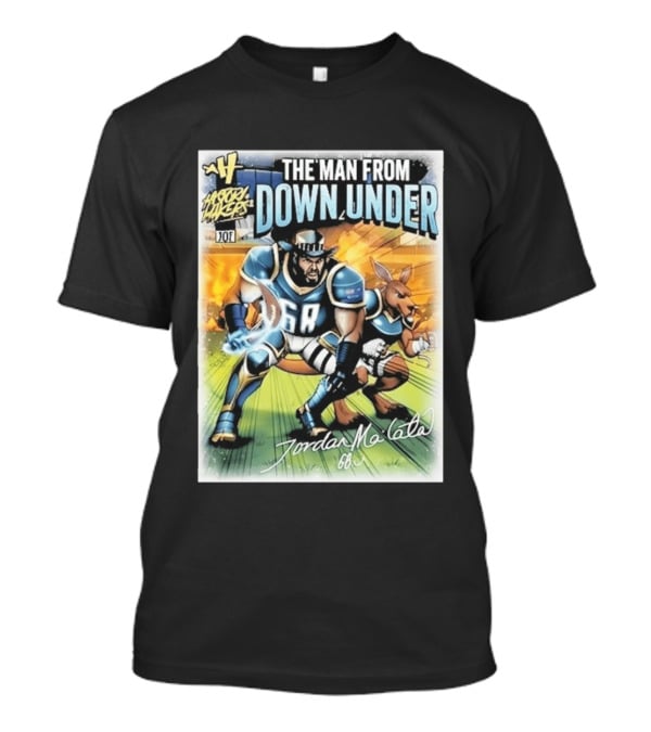 The Man From Down Under Jordan Mailata 68 Gridiron Kangaroo Philadelphia Eagles T-Shirt