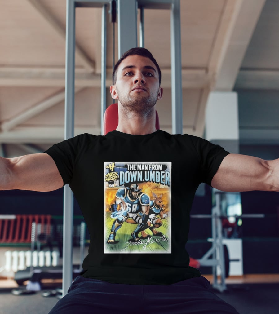 The Man From Down Under Jordan Mailata 68 Gridiron Kangaroo Philadelphia Eagles T-Shirt