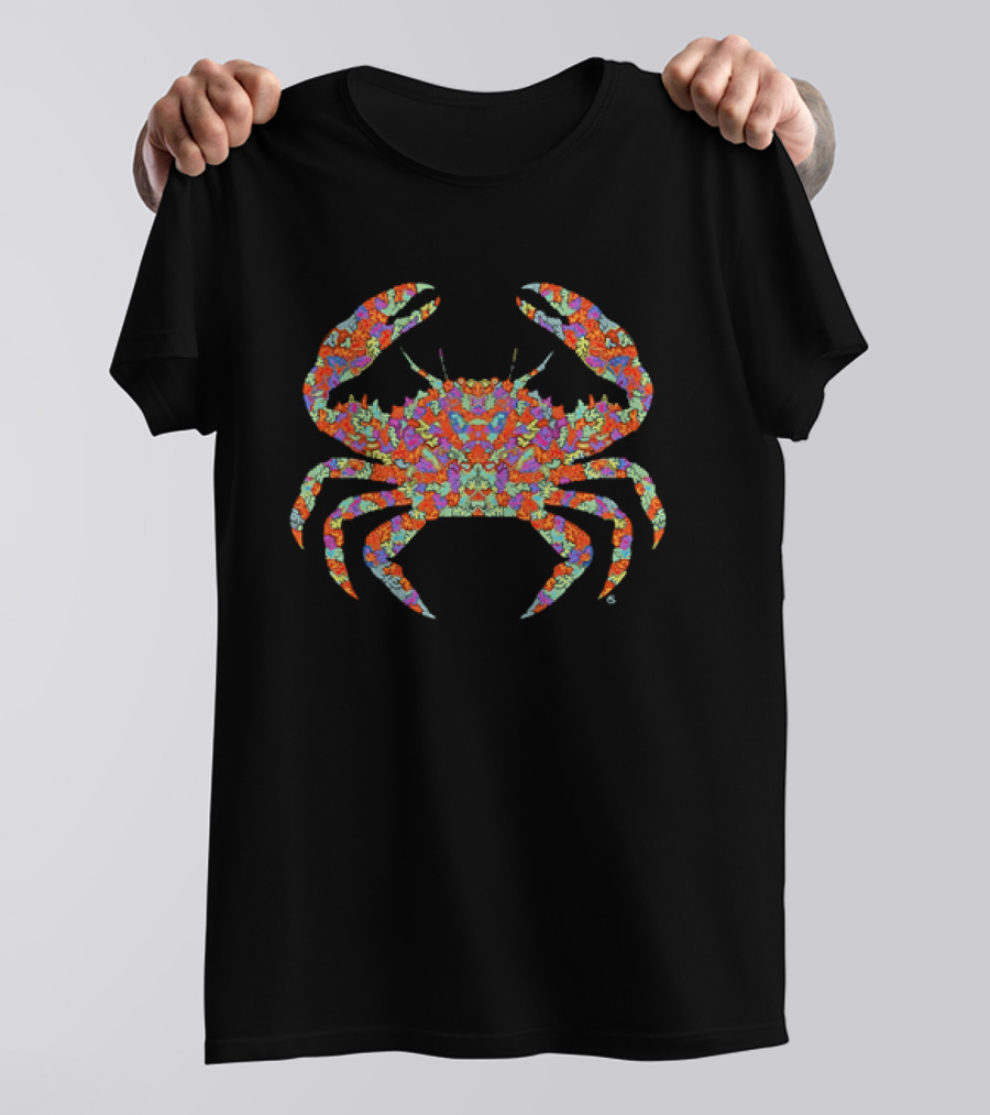 S Vibrant Mosaic Crab T-Shirt